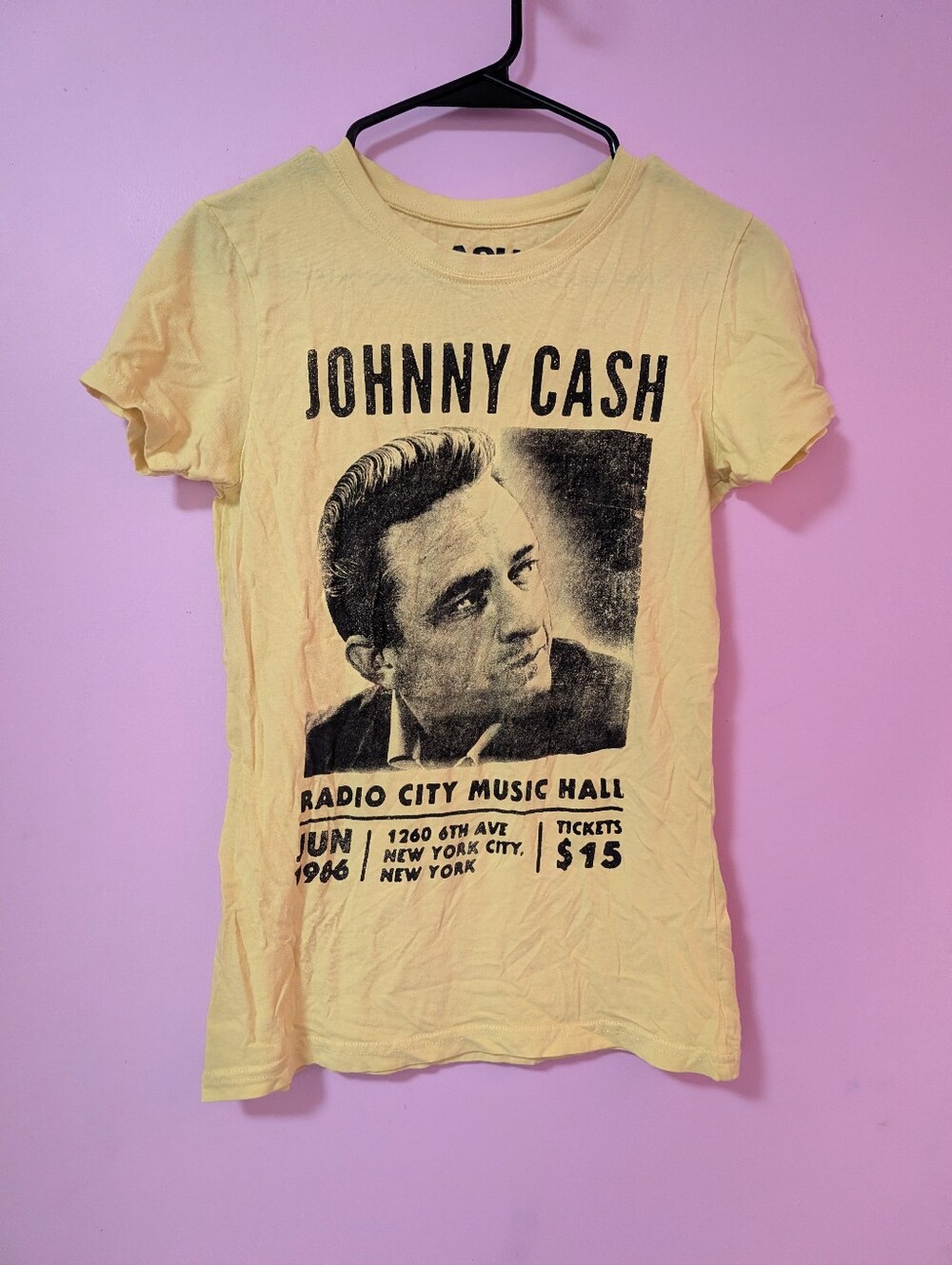 Yellow Johnny Cash Band T-Shirt